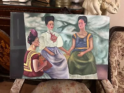 FRIDA KAHLO - Amazing Oil Canvas Painting - Signed - A1 - Stamped • $299