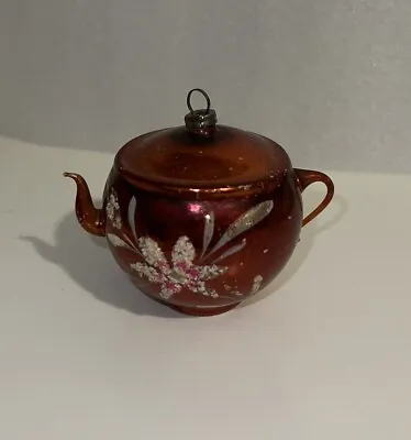 Vintage Mercury Glass Tea Pot Christmas Ornament Germany RARE • $30