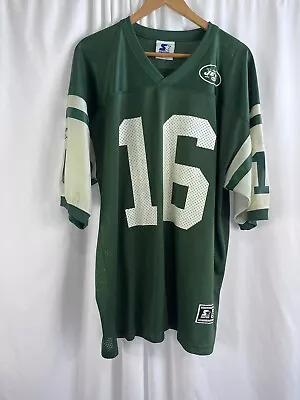 Vintage New York Jets Vinny Testaverde Starter Jersey NFL Football 52 2XL Green • $29.99