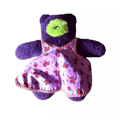 The Vermont Teddy Bear Company Custom Made Purple And Neon Green Snout Bear In C • $250