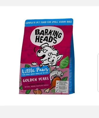 £29.95 • Buy 4 Kg Barking Heads Little Paws Dry Dog Food Golden Years With Chicken | Dogs