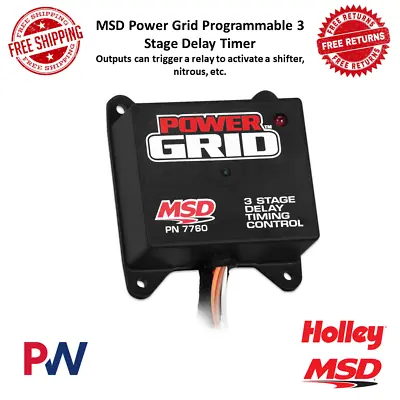 MSD Power Grid Programmable Three Stage Delay Timing Control Module Black #7760 • $337.36