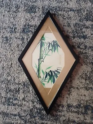 Oringinal Watercolor Art Print Bamboo Forest=Mid Century Asian Art Vintage  • $22.99