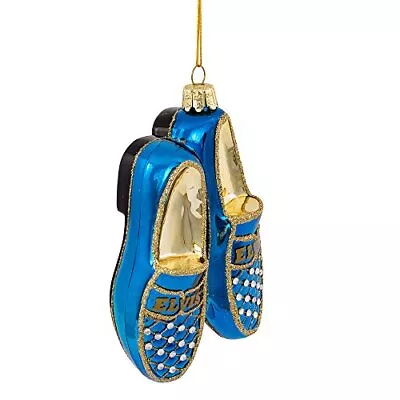 Kurt Adler Elvis Presley Blue Suede Shoes Glass Ornament 5 Inch EP4161 • $19.98