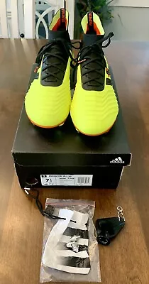 ADIDAS Predator 18.1 SG DB2048 Yellow Mens Soccer Cleats Football Size US 7.5 • $75
