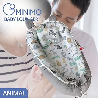 Gominimo Portable Baby Nest Lounger Pod Cot Bed Bassinet Crib Animals Pattern • $54.95