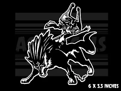 The Legend Of Zelda -  Midna And Wolf Link - Nintendo Vinyl Decal Sticker  • $5.99