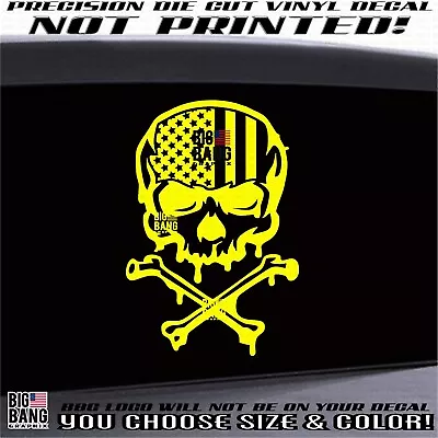 American USA Flag Skull Vinyl Decal Sticker Fits Mack PACCAR Volvo International • $19.61