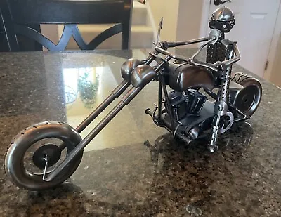 16” Long Steel Motorcycle Figurine. Fine Details Great Accent Home Decor & GIFT • $8.98