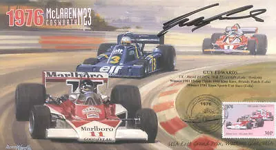 1976 McLAREN-COSWORTH TYRRELL-COSWORTH FERRARI USA F1 Cover Signed GUY EDWARDS • $13.68