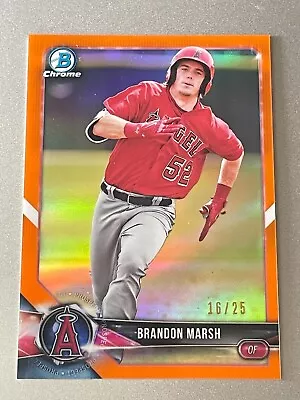 2018 Bowman Chrome Draft Orange Refractor Brandon Marsh #BDC-36 16/25 • $2.25