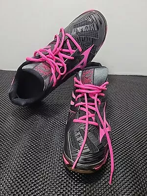 Mizuno Womens Wave Lightning RX3 430168 9013 Black Casual Shoes Sneakers Sz 11 • $25