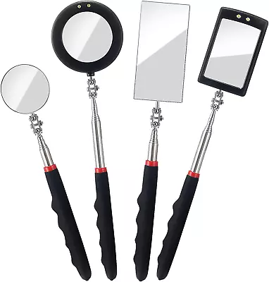 4PCS Telescoping Inspection Mirror LED Lighted Inspection Mirror For Mechanic • $21.49