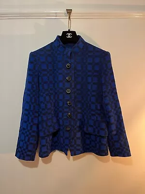 90s Vintage Yves Saint Laurent Jacket In Royal Blue • £140