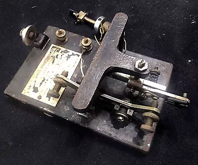 1938 Mcelroy Mac Key Deluxe Morse Code Key S/n 854 - For Repair • $95