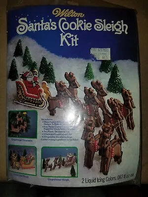 Santa's Cookie Sleigh Kit Vintage 1983 Wilton Christmas Cookie Cutter Set NIP • $24.99