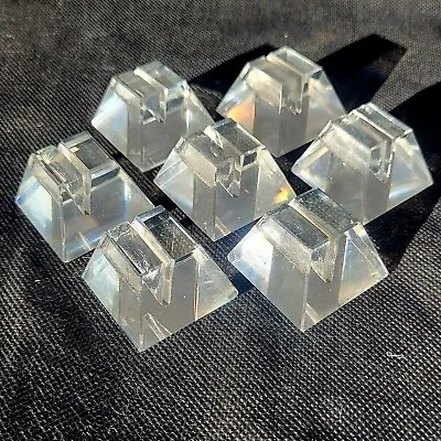 Seven Vintage Crystal Place Name Table Number Holders ~ • £10