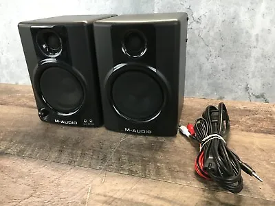 PAIR M-Audio Studiophile AV30 Speaker AU12-212A0 W/Cables *Untested* • $54.52