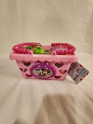 Disney Junior Minnie Mouse Bowtastic Shopping Basket Set 24 Pieces Pink • $15