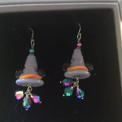 Mickey Mouse Sorcerer Hat Fantasia Earrings With Beads ~ New • $25