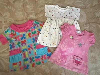 Baby Lot Dresses Naartjie Pink Deer Hanna Cream Sprinkles And Butterflies 3-12 M • $11.99