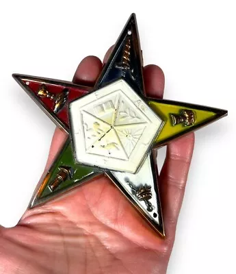 Vintage Masonic Freemason Order Of The Eastern Star Wall Plaque Enameled 1960's • $84.87