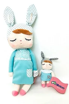 2 Count MeToo Bunny Girl 13  Plush Doll & 6  Matching Baby Age 0 Months & Up • $61.51