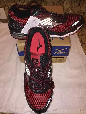 NEW! Men's Mizuno Wave Creation 17 Red & Black US Size 10 Reg Running  Shoes • $174