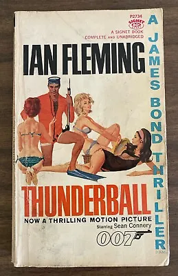 James Bond Thunderball By Ian Fleming Vintage Signet PB 1961 25th Ed Printing • $9.95
