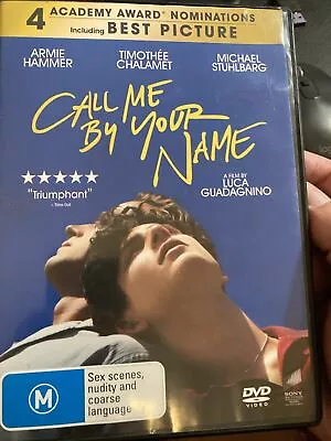 Call Me By Your Name DVD THR Timothy Chalomet With Controversial Armie Hammer • $7.80