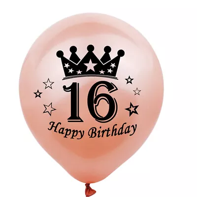  20 Pcs Party Balloons Birthday Latex 12 Inch Garland Decor 16 Year Old Number • £8.35