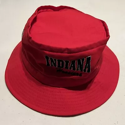 Indiana University IU Hoosiers Red Bucket Hat Cap Collegiate License Product EUC • $14.99