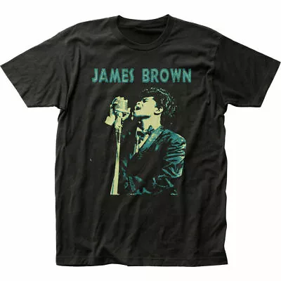 James Brown Singing T Shirt Mens Licensed Rock N Roll Music Band Tee New Black • $17.49