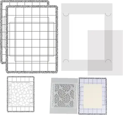 3Pcs/Set Stick And Stamp Mat And Fixed Stamp Blending Template Multi Use Low Tac • $9.87