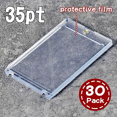 30 Pack Magnetic Trading Sports Card Holders 35pt Protective Film UV Protection • $29.99