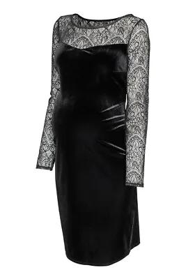 H&M Mama Velvet And Lace Cocktail Maternity Dress Women's Size XL • $16.99