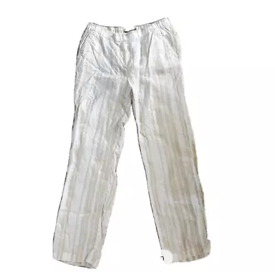 Ellen Tracy Linen Pants (BSC STR ECRM SNDSTMEDIUM) NWT • $16.01