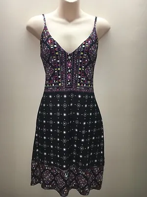 $60 • Buy Tigerlily Anahata Charcoal Tie Back Thin Strap Sleeveless Dress Size14 Fit 12 14