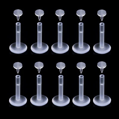 £2.69 • Buy 5/10X Bioflex Push Fit Labret Monroe Lip Stud Tragus Nose Ear Retainer Piercing