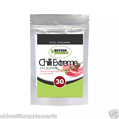 Strongest Fat Burners Burner Pills Capsules Weight Loss Diet Extreme Chilli Pill • £8.39