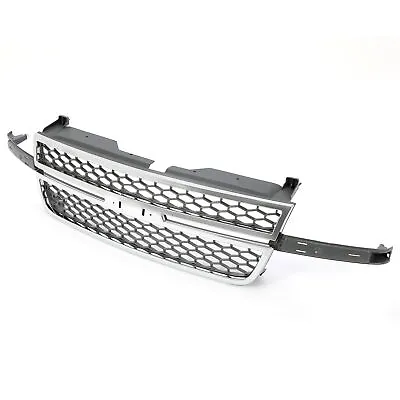 Chrome Grille Honeycomb Grill For 2003-2007 Silverado 1500 2500 3500 HD Pickup • $99.90