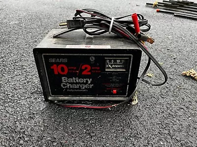 Vtg Sears 10/2 Amp 12 Volt Fully Automatic Auto Battery Charger Chicago IL • $20