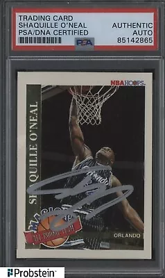 Shaquille O'Neal HOF Signed 1992 NBA Hoops #1 Magic RC Rookie AUTO PSA/DNA • $0.99