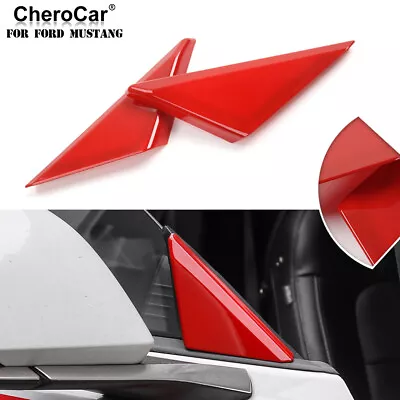 2pcs Car Front Window Triangle Cover Trim For 2016+ Ford Mustang Red Accessories • $20.16