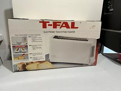 Vintage T-FAL Electronic Thick ‘N’Thin Long Slot 2 Slice Toaster  NEW IN BOX • $40