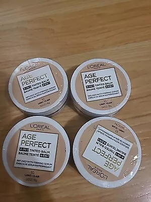 4 Loreal Age Perfect Foundation 4-in-1 Tinted Face Balm Firming 10 Light 0.63 Oz • $17.99