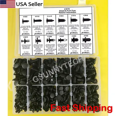 $17.50 • Buy 330 Clips Push Pins Retainers Assortment For GM Ford  Toyota Honda