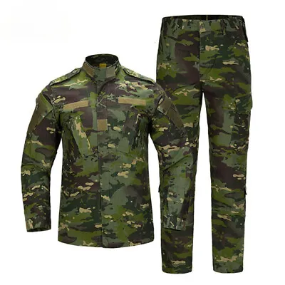Military Uniform Camo Tactical Suit Army Camouflage Clothing Set Hunting Fishing • $76.10
