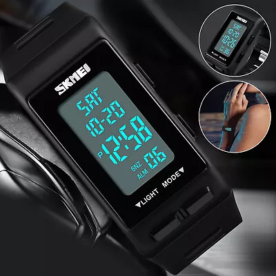 Sports Military Army Timer Alarm LED Digital Date Waterproof Wrist Watch Men's • $12.98