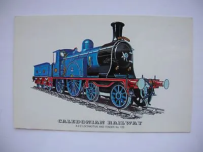 Steam Train Postcard – Caledonian Railway Locomotive And Tender 123. • £2.79